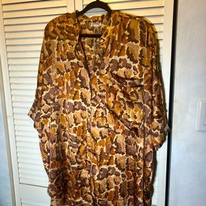 Free People oversized high low blouse